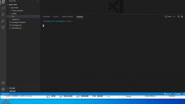 install react js in visual studio code