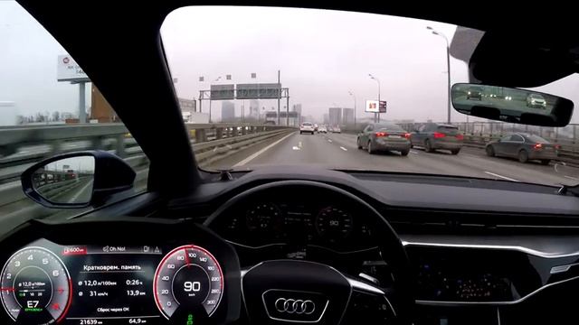Audi A6 - POV test-drive. I try to drive fast... смотреть онлайн
