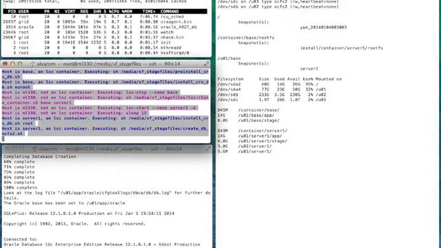 oracle linux 6 lxc Poc, db 12c and clone смотреть онлайн