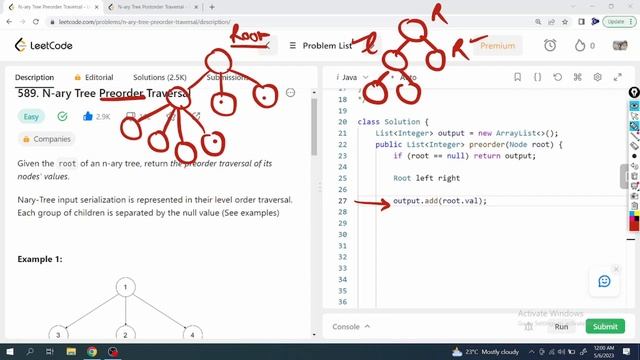 LeetCode Problem: 589. N-ary Tree Preorder Traversal | Java Solution смотреть онлайн
