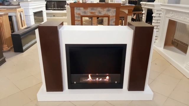 Биокамин Бруклин. Габариты (ШxВxГ) 1400x900x390 мм смотреть онлайн