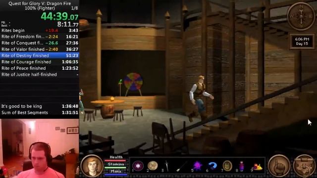 Quest for Glory V: Dragon Fire, Fighter 100% speedrun in 1:29:34 by davidtki смотреть онлайн