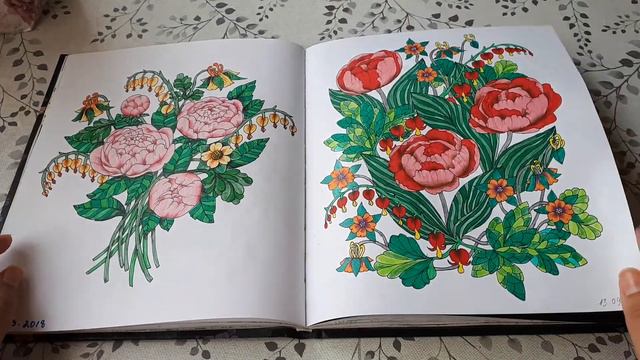 Законченная раскраска Сумеречный сад. смотреть онлайн