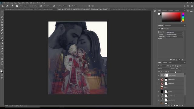 Couple Photo Double exposure in Photoshop | Wedding photo Editing in Photoshop Tutorial | wed Album смотреть онлайн