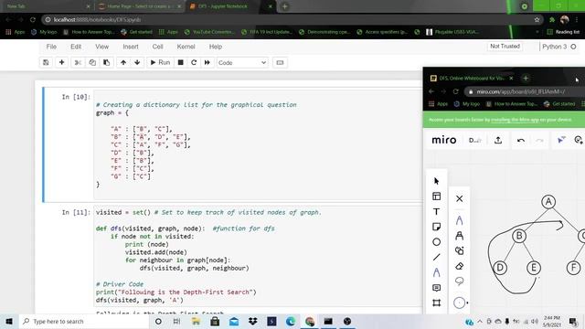 Depth First Search(DFS) implementation in Python | Ravi Lamichhane смотреть онлайн