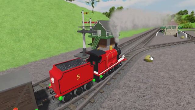 JAMES RED NUMBER 5 - GO UP THE HILL TRACKS - ENDING DISASTER RIDE! - THOMAS AND FRIENDS - ROBLOX смотреть онлайн