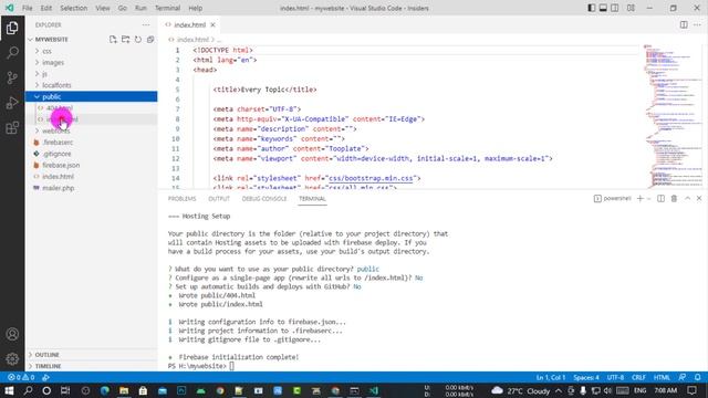 Firebase Hosting Tutorial Part 02 - Initializing & Testing in Bangla смотреть онлайн