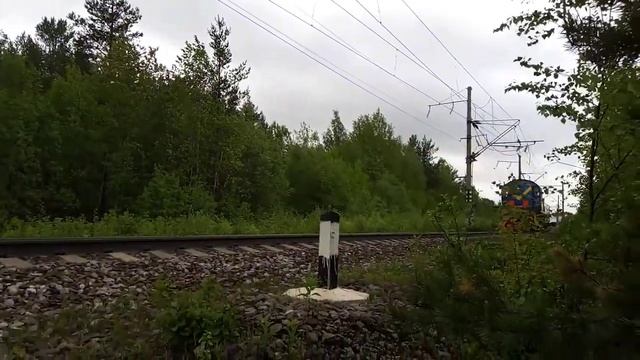 Тепловоз ТЭМ2 резервом в сторону Идели. смотреть онлайн