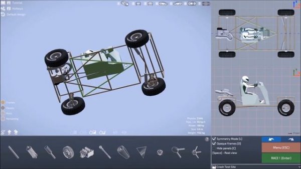 Dream Car Builder- How to Build a Car With Skropeling Style Suspention