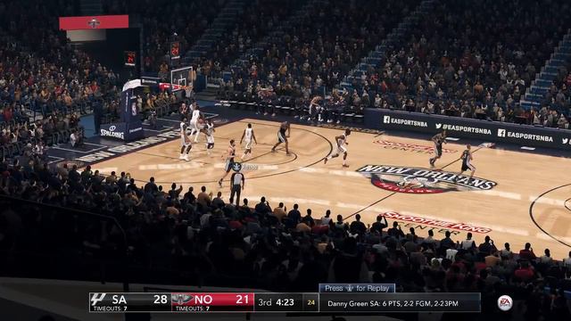 NBA Live 18 Gameplay | San Antonio Spurs vs New Orleans Pelicans (Davis & Cousins vs Kawhi Leonard) смотреть онлайн