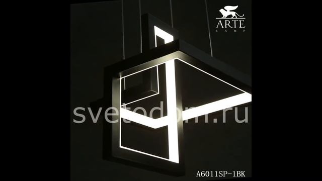 Люстра в виде светодиодных черных квадратов Arte Lamp A6011SP-1BK серии Mercure смотреть онлайн