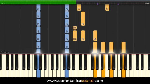 ADELE - SKYFALL - Slow Piano Tutorial 50% Speed смотреть онлайн