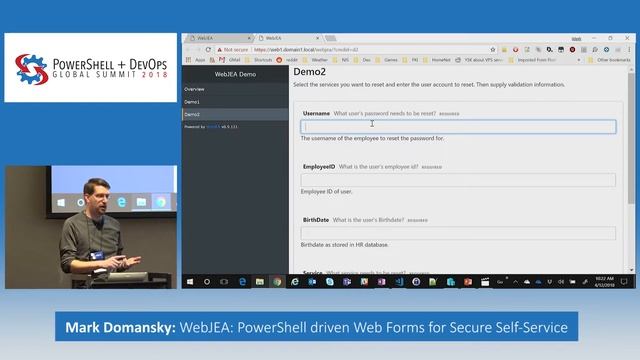 WebJEA: PowerShell driven Web Forms for Secure Self-Service by Mark Domansky смотреть онлайн
