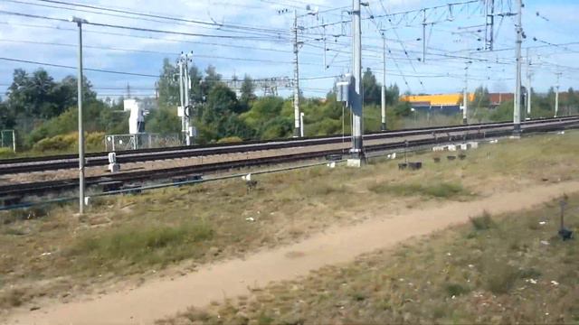 Станция Тосно из окна поезда 049Ч Кисловодск- Санкт-Петербург смотреть онлайн