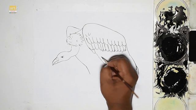 How to draw A Vulture simply II Vulture drawing II part 01 II #artjanag смотреть онлайн
