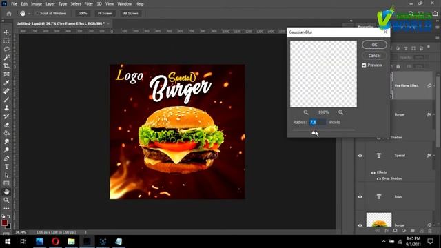 Fast Food Post Design | banner design coreldraw | Burger Post Design | Design in Photoshop смотреть онлайн