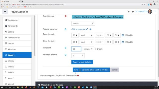 How To Extend Quiz Time and Deadline in Moodle смотреть онлайн