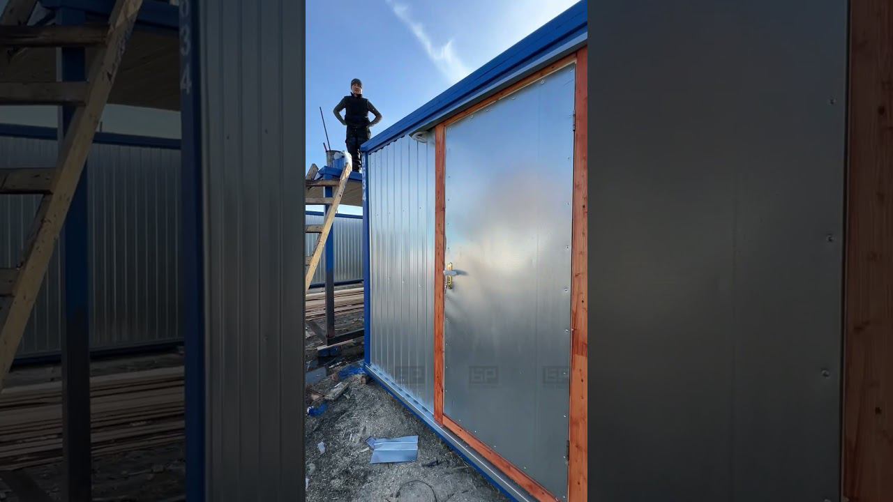 Бытовка БК-2 в OSB с двумя окнами смотреть онлайн