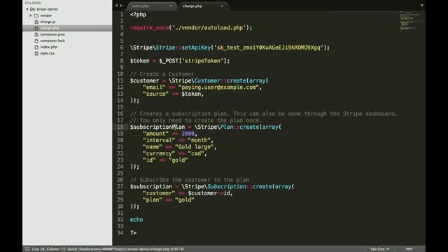 Charging Customer for a Subscription Service using Stripe with PHP смотреть онлайн