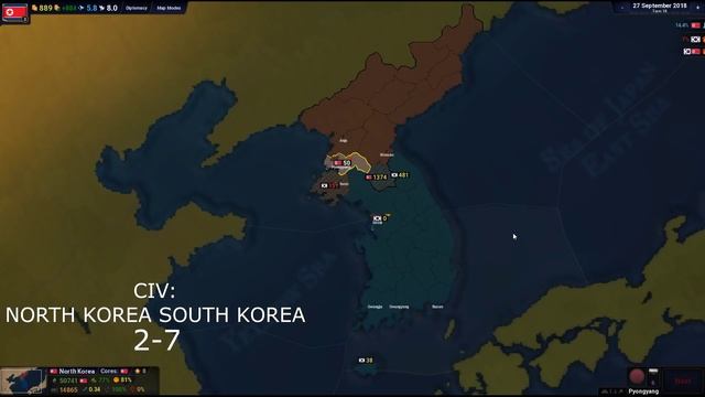 Age of Civilizations 2 North Korea vs South Korea Timelapse 10 Times + 4 Modes смотреть онлайн