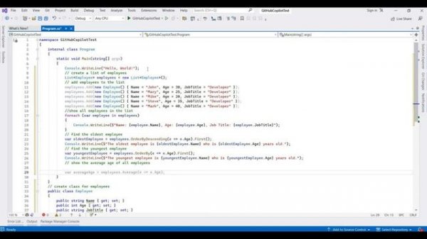How to Use AI GitHub Copilot in Visual Studio 2022: Live Demo