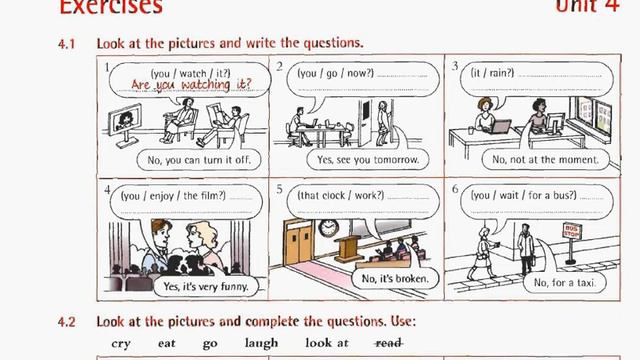 Unit 4 (Present Continuous Questions) / Essential Grammar in Use Elementary Book 1 смотреть онлайн