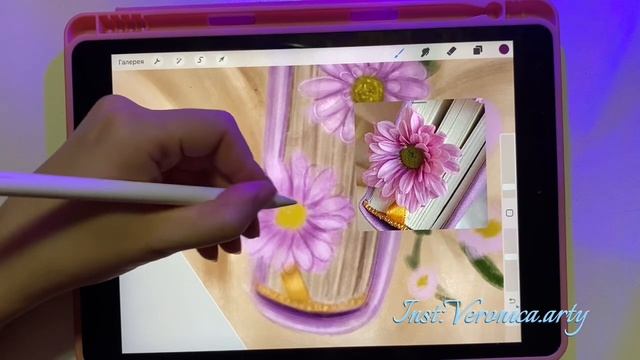 Рисуем цветы и книгу «от пятна» в Procreate/Infinite painter. Часть 3. смотреть онлайн