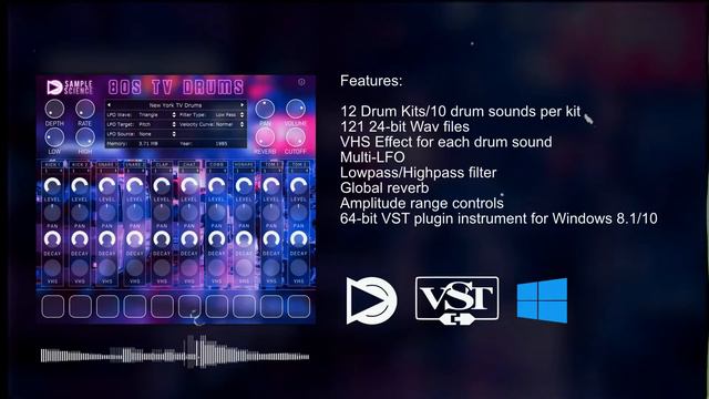 80s TV Drums 64-bit VST plugin instrument for Windows смотреть онлайн