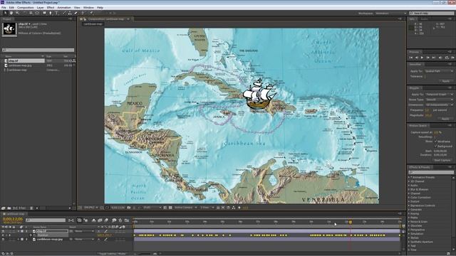 After Effects - Using Motion Sketch to put an object in motion along a path смотреть онлайн