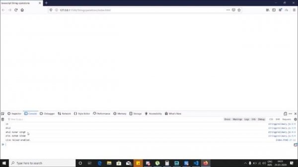 "String Operations in JavaScript" | JavaScript | Full Stack Web Development | Vertocity