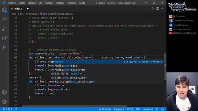Removendo objetos da coleção com deleteone e deletemany #P5 [mongodb] - Curso de Node - Aula 17 смотреть онлайн