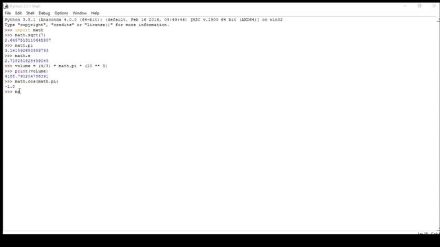 Python Programming Tutorial 6: The Math Module смотреть онлайн