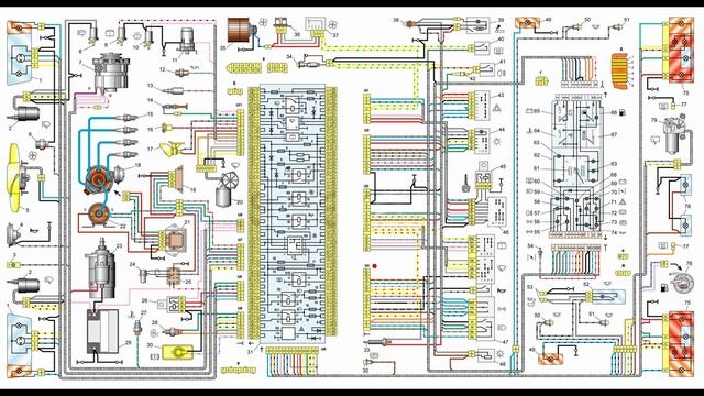 Схема Електропроводки ВАЗ 2108 | З Описом  Wiring Diagram VAZ 2108