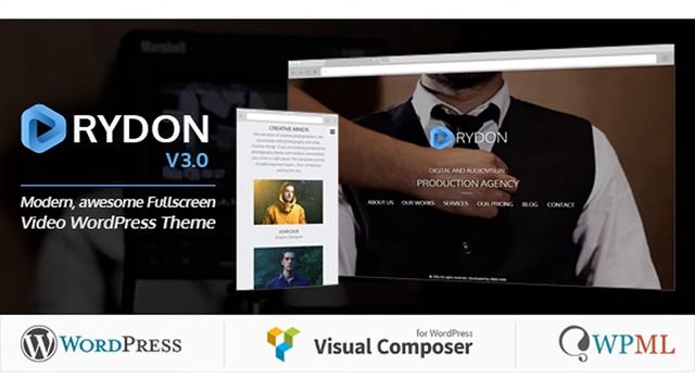 Rydon - Fullscreen Video WordPress Theme | Themeforest Website Templates and Themes смотреть онлайн