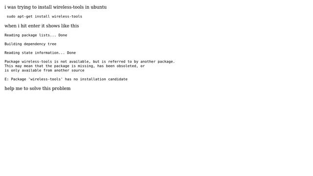 Ubuntu: What does Package has no installation candidate mean? смотреть онлайн