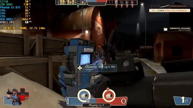 Amd Phenon X3 B75 / GT710 2GB / Team Fortress 2 / Normal Setting 768p смотреть онлайн