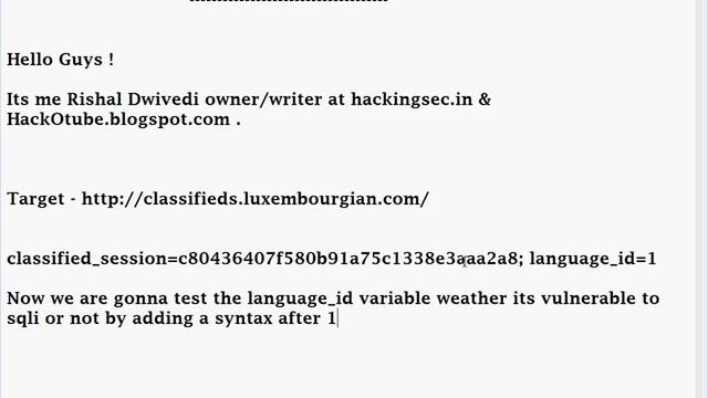 Cookie Based SQL Injection смотреть онлайн