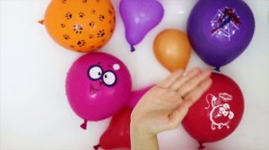 Лопаем веселые шарики с водой Изучаем цвета