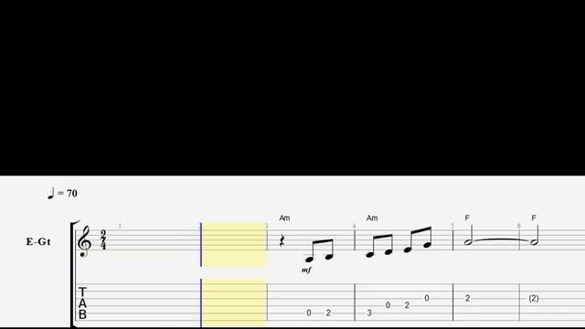 Ты неси меня река. Гитара. Ноты мелодия. Аккорды. Табы смотреть онлайн