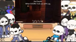 Sans aus react to DOORS | Roblox | Original