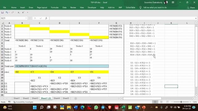 18. Travelling Salesman Problem (TSP) using Integer Programming | Optimization Using Excel смотреть онлайн