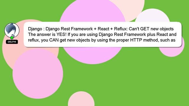 Django : Django Rest Framework + React + Reflux: Can't GET new objects смотреть онлайн