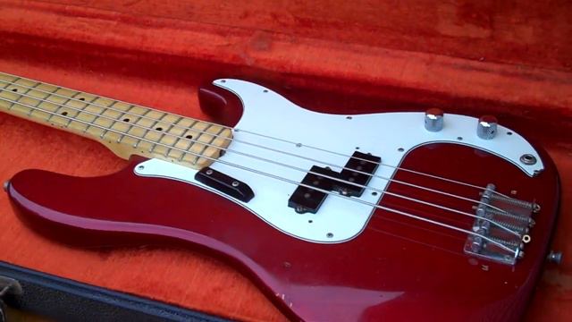 1973 Fender Candy Apple Red Precission Bass eddievegas.com Eddie Vegas.MP4 смотреть онлайн