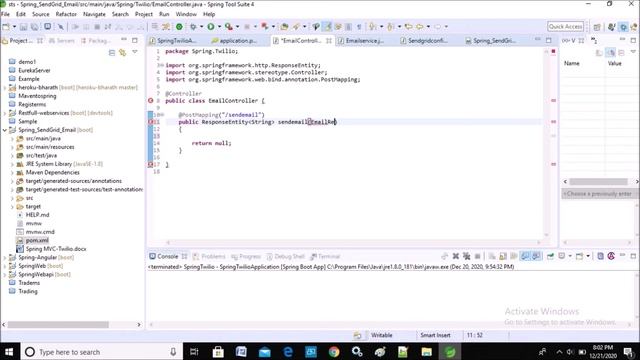 how to send email's using Spring Boot | send email using Twilio(SendGrid) Spring Boot|SendGrid emai смотреть онлайн