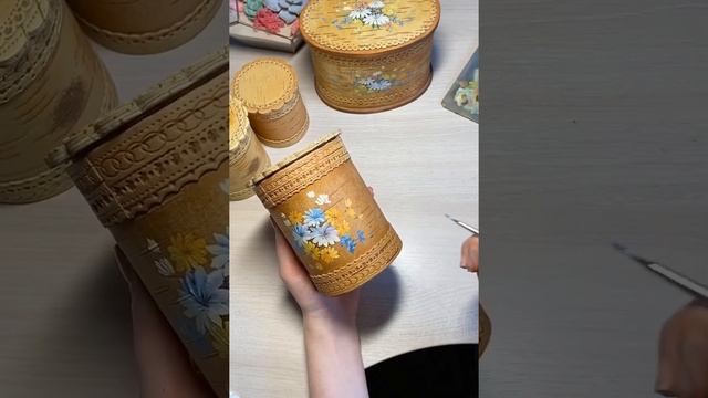 Маховая, Урало-Сибирская роспись на туеске. смотреть онлайн