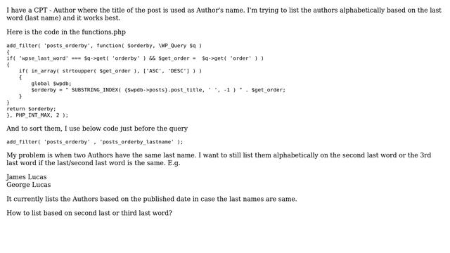 Wordpress: List Post Title by Last Word Then Second Last смотреть онлайн