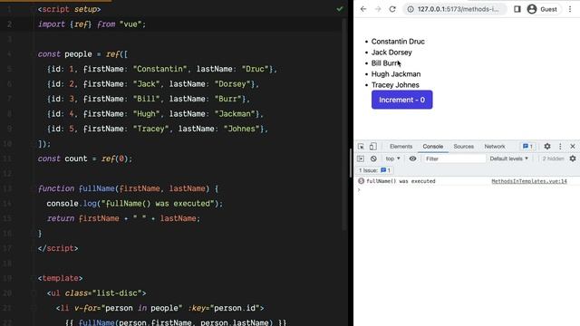Vue templates: avoid functions, use computed properties instead смотреть онлайн
