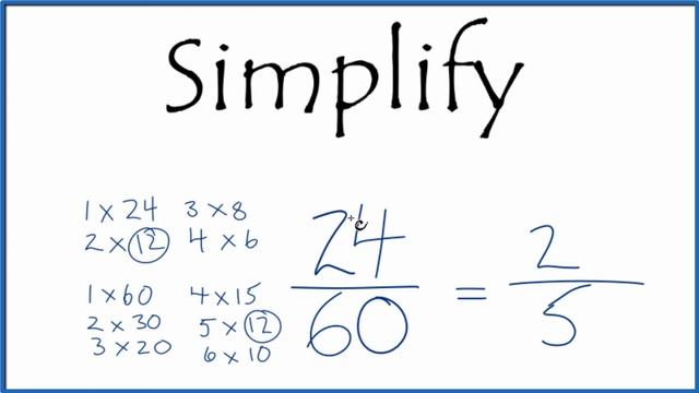 How to Simplify the Fraction 24/60 смотреть онлайн