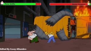 Peter Griffin vs. Homer Simpson with healthbars 1/2