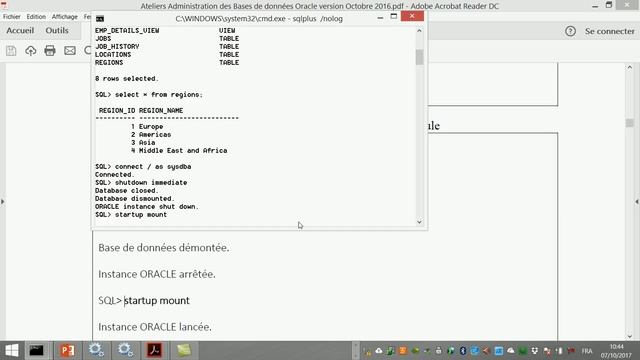 Gestion d'une instance Oracle 11g смотреть онлайн